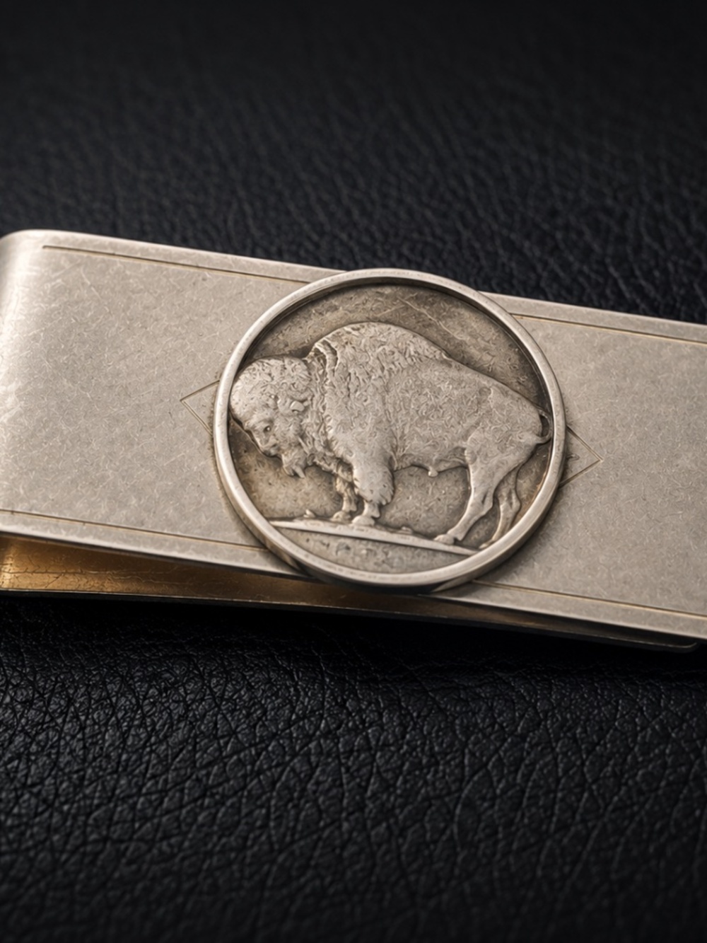 Vintage Buffalo Nickel Cut-Out Money Clip Handmade Made in USA Western Americana